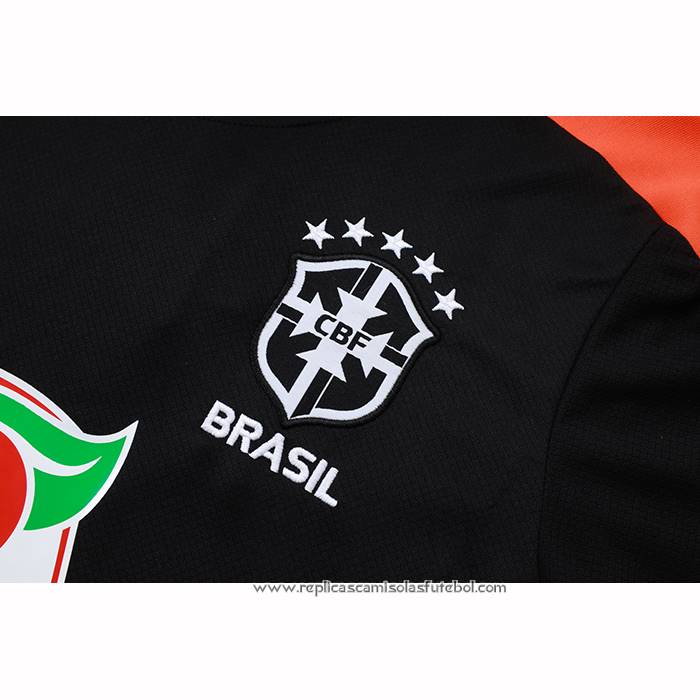 Fato de Treino Brasil 2025-2026 Manga Curta Preto - Calcas Curta